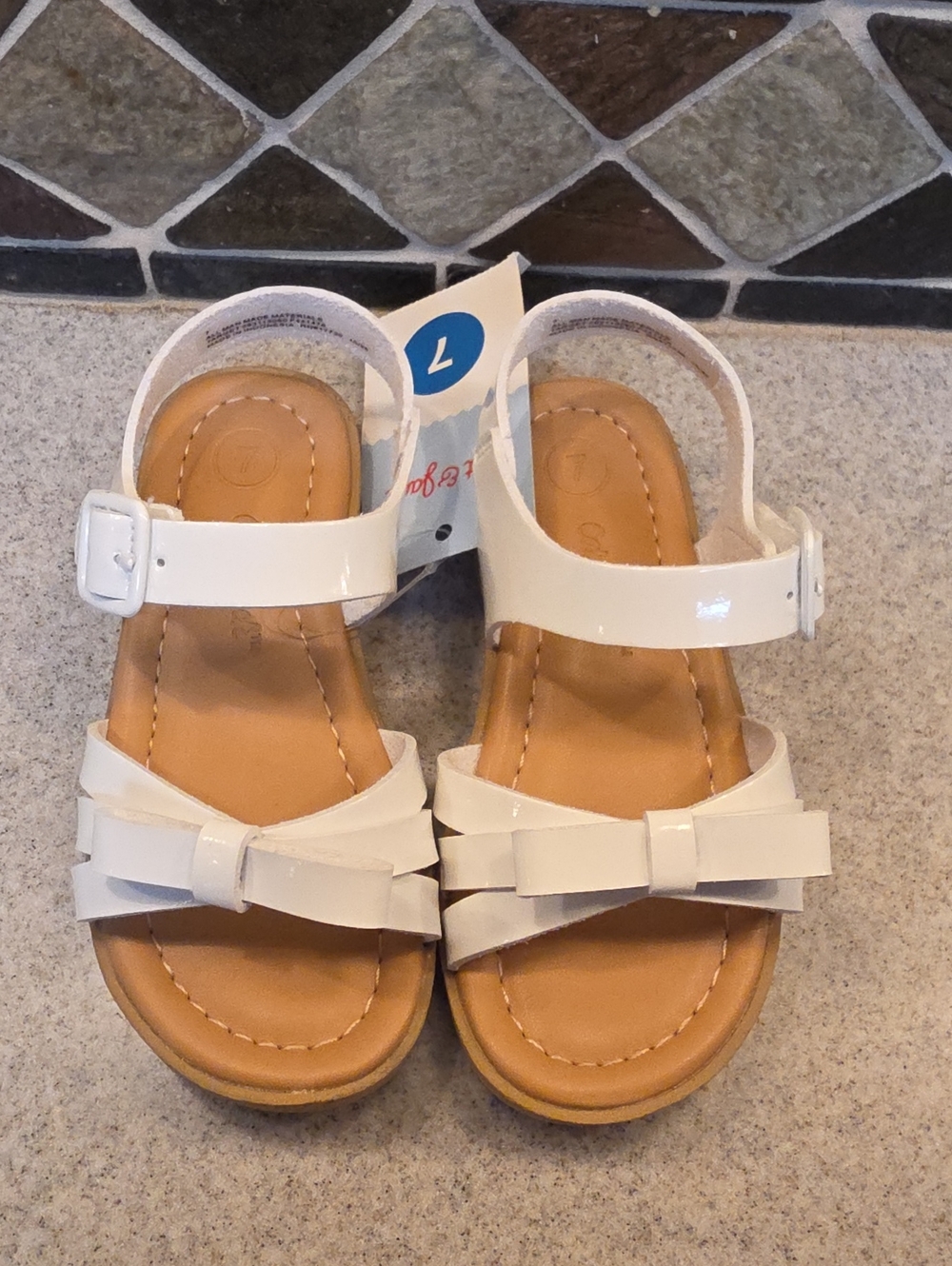 Girls White Bow Sandals - Kids Shoes